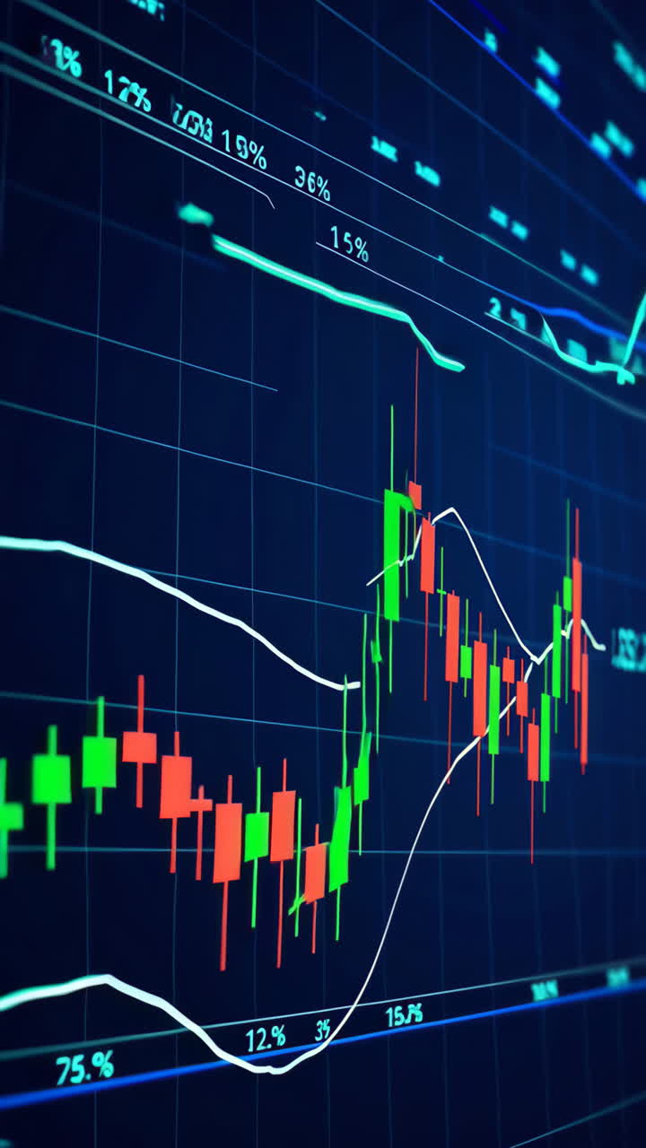 gráficos de velas del mercado de valores
