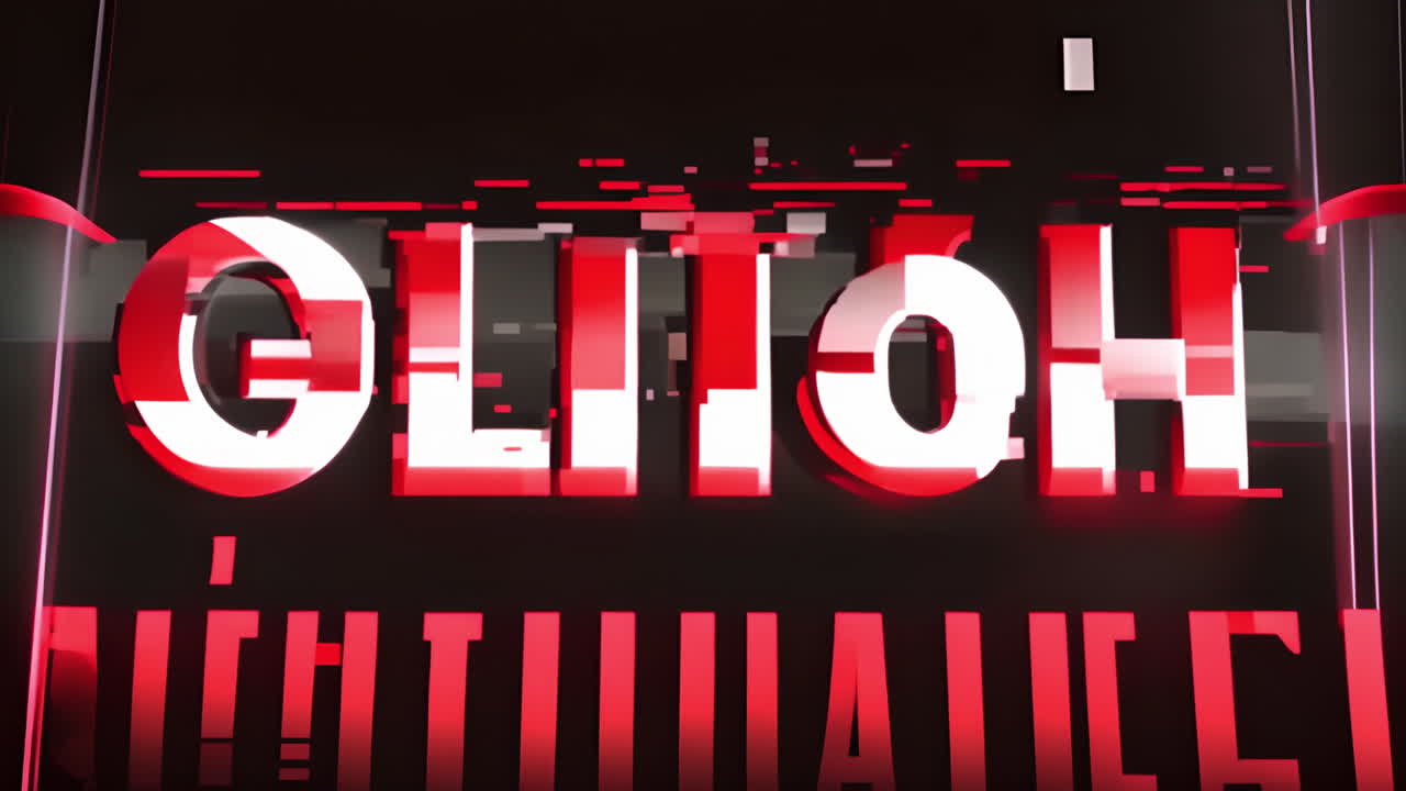 GLITCH Text with Digital Distortion Effect