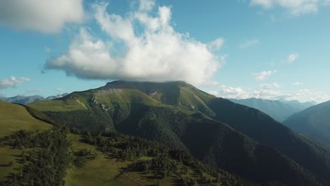 mountain scenery with clouds