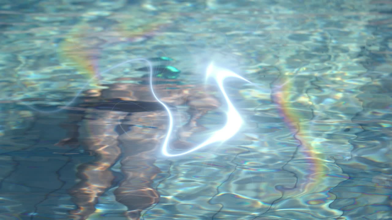 수영장에서 수영하는 남자