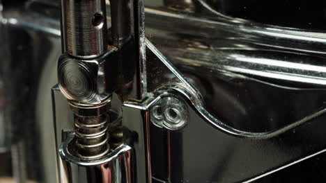 close-up view of a vintage machine part