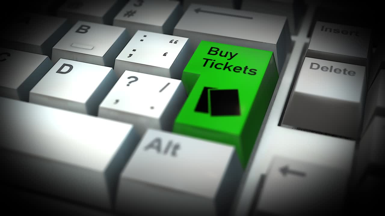 Buy Tickets Button On Computer Keyboard
