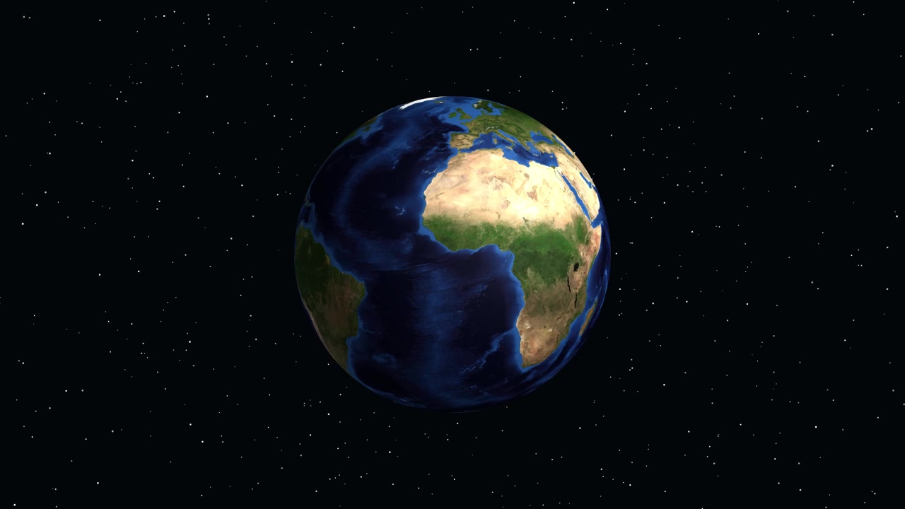 Digitaalinen animaatio zoomaa syvästä avaruudesta Etelä-Amerikkaan, osoittaen Asunciónin, Paraguayn merkillä.