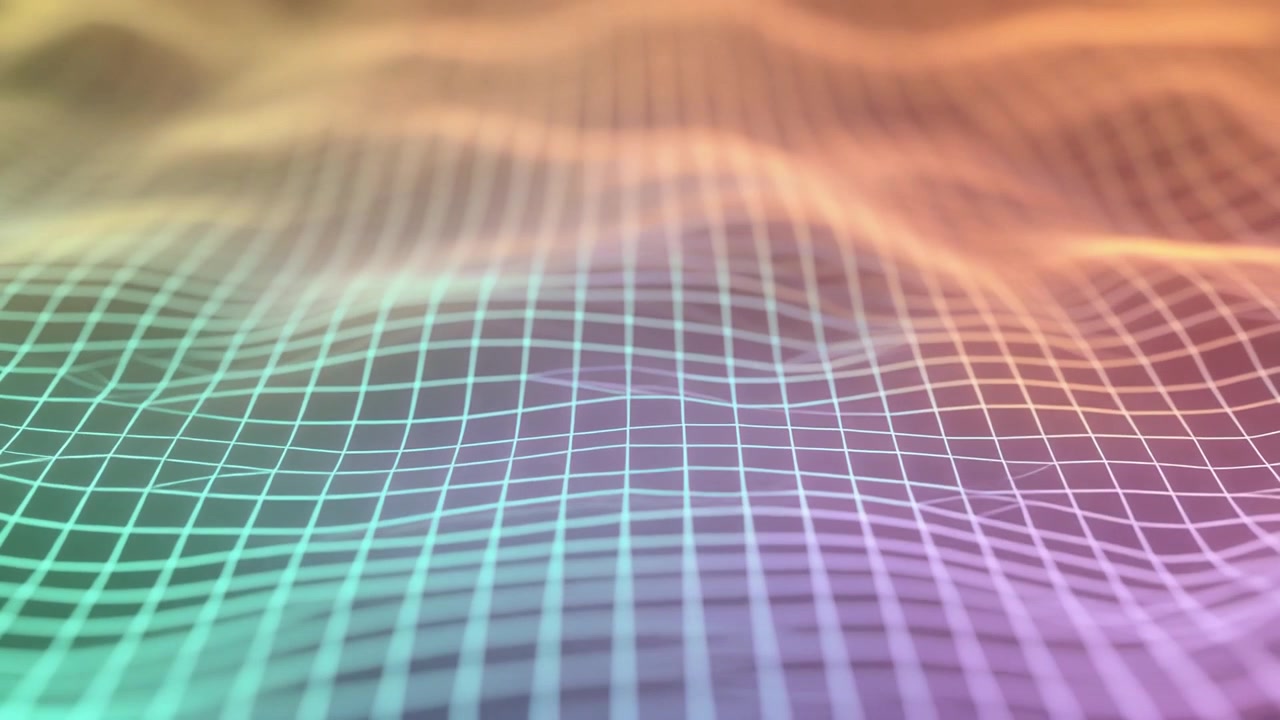 Abstract Digital Grid Surface with Wavy Motion