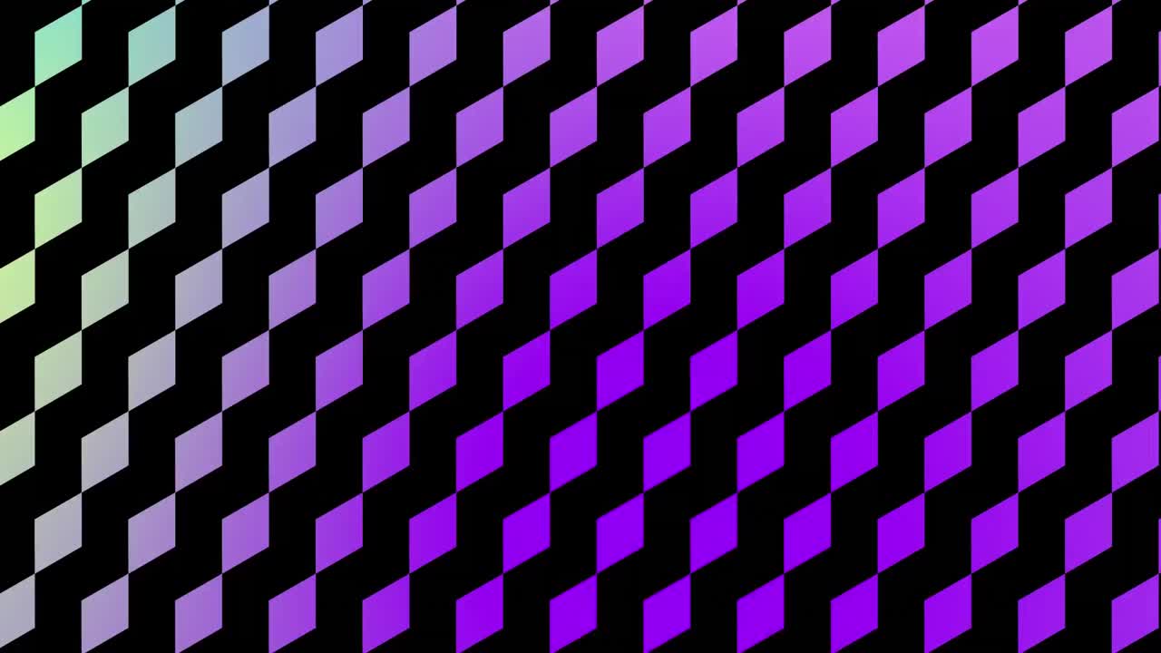 destellos de relámpagos coloridos vistos a través de la red de diamantes cambiante en negro