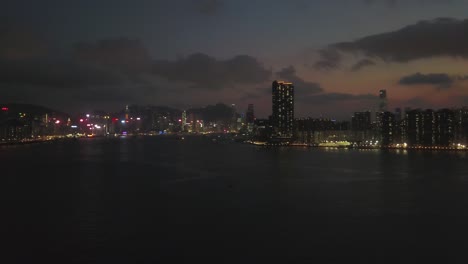 aerial view footage of kowloon district in hong kong