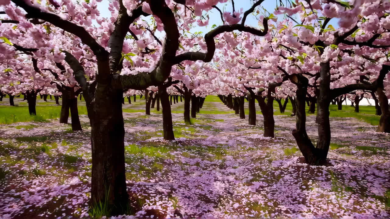 Beautiful Cherry Blossom Trees in Spring