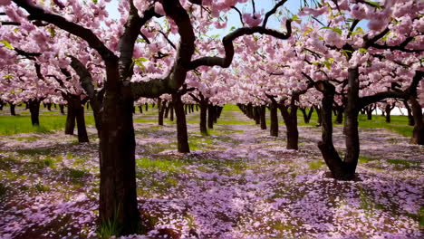 beautiful cherry blossom trees in spring