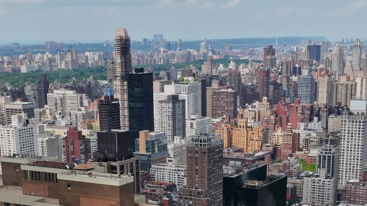 Stunning aerial view of New York City's skyline captured by drone