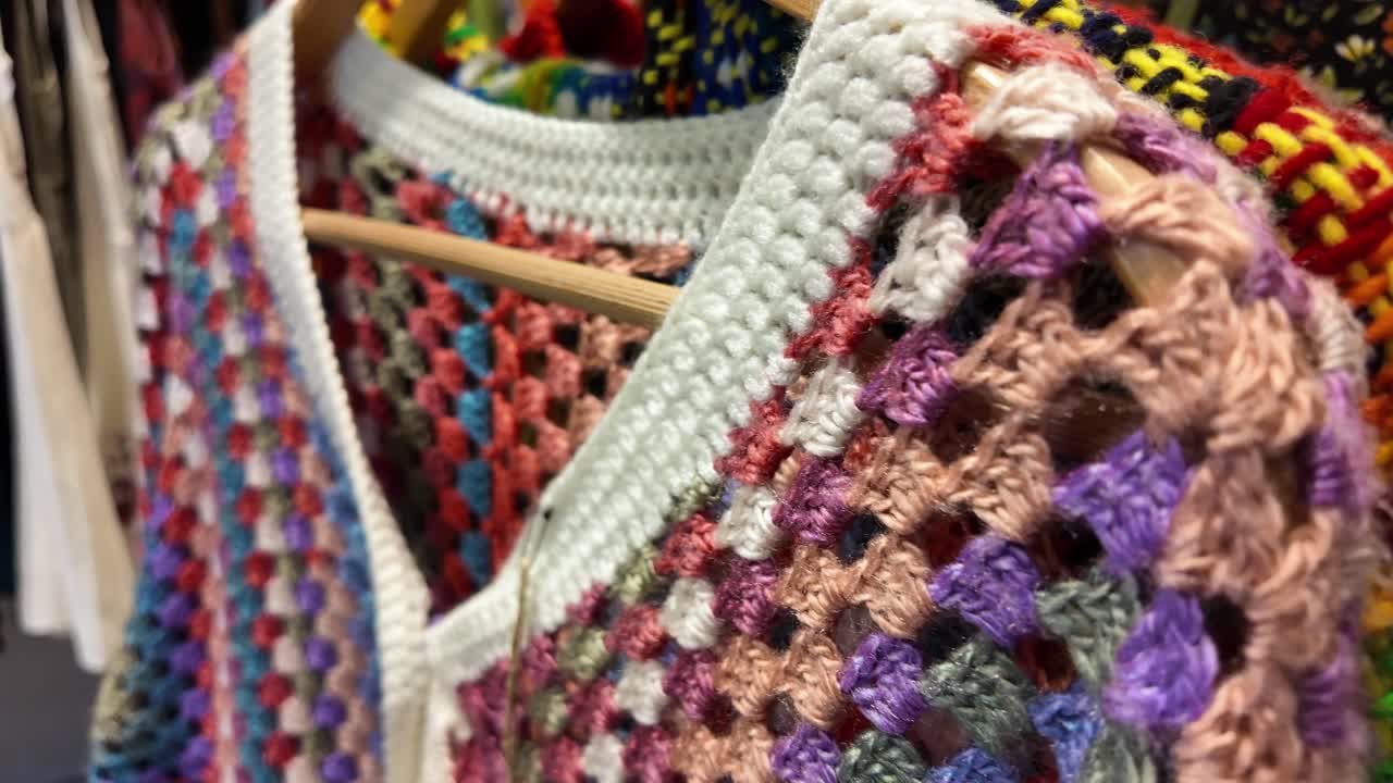 Colorful Crochet Knitted Clothing
