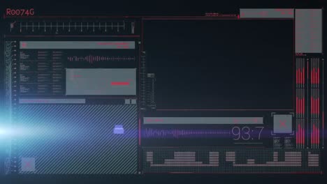 Animación-Del-Procesamiento-De-Datos-Digitales-Sobre-Fondo-Azul