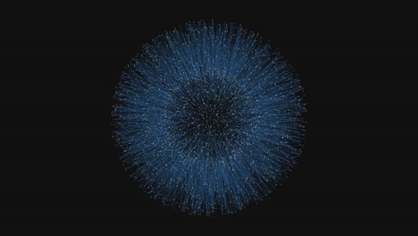 dynamic blue circular pattern on black background