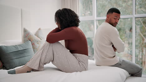 couple facing relationship problems in the bedroom
