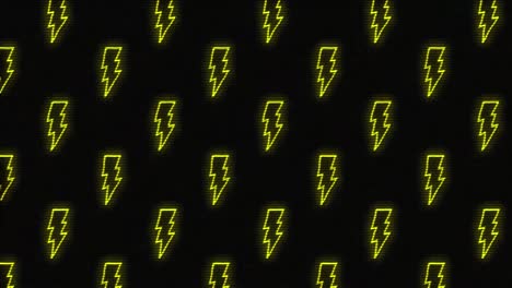 animación de destellos brillantes en amarillo