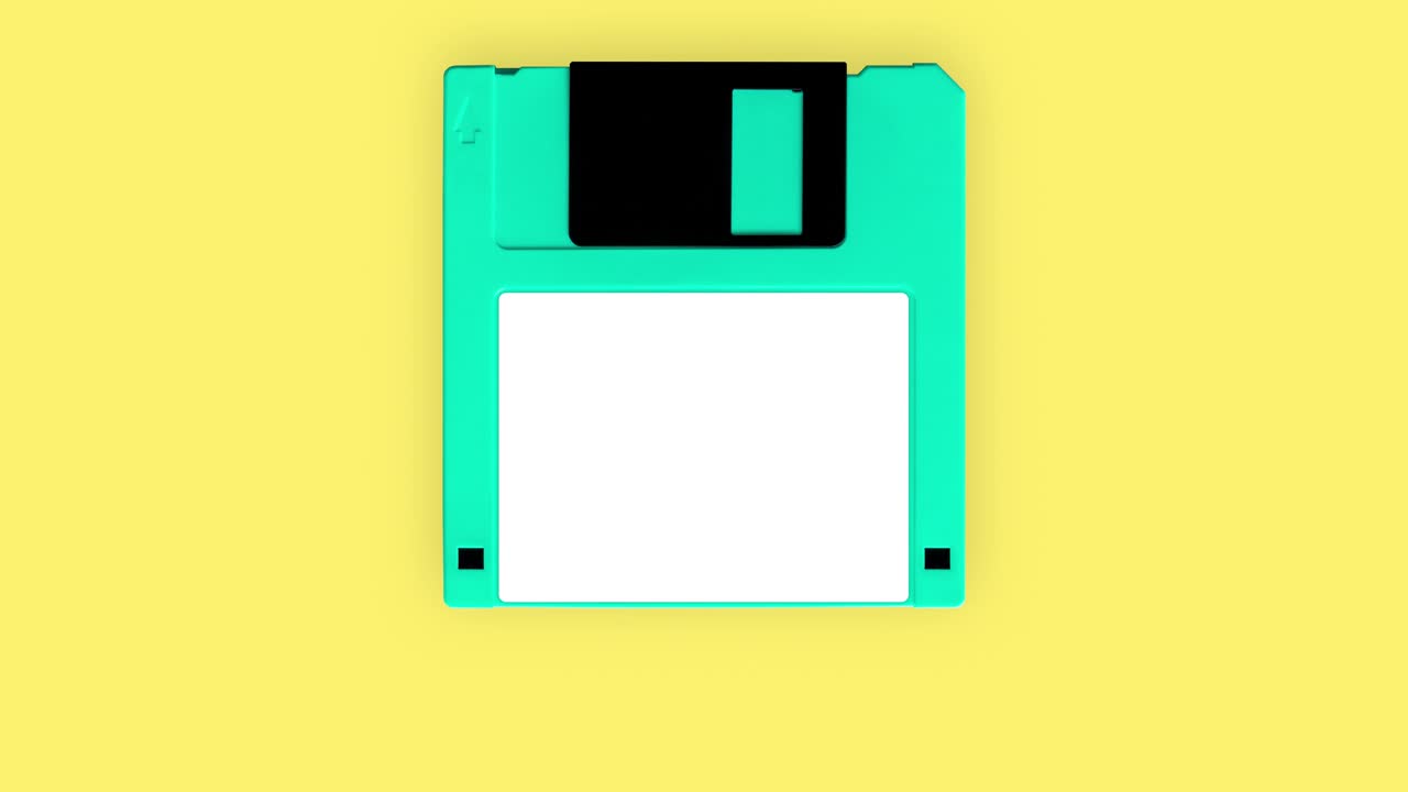 Floppy disk 3.5" inch loading with progress bar animation