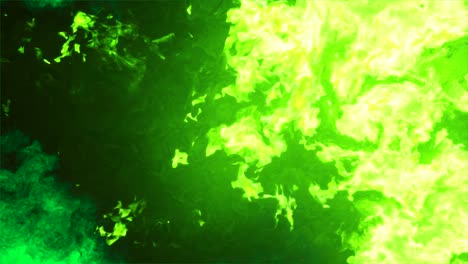 abstract green fire