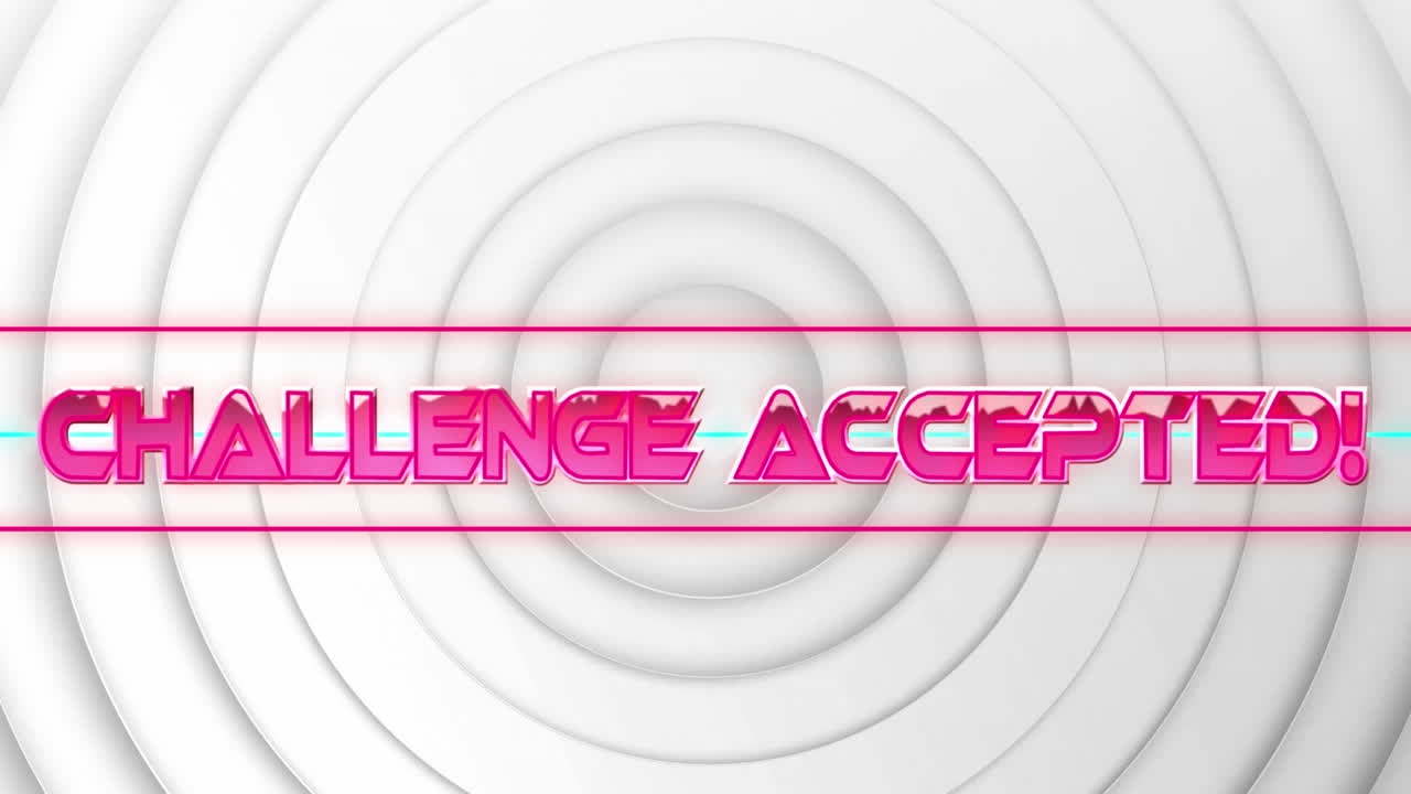 ⁇ 색 원이 진동하는 도전 받아들여진 텍스트의 애니메이션