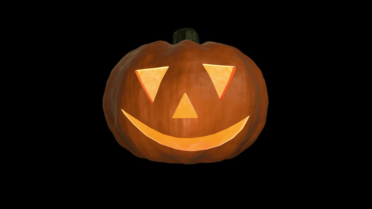 Zucca Halloween spettrale dolcetto o scherzetto viso intagliato zucca 4k
