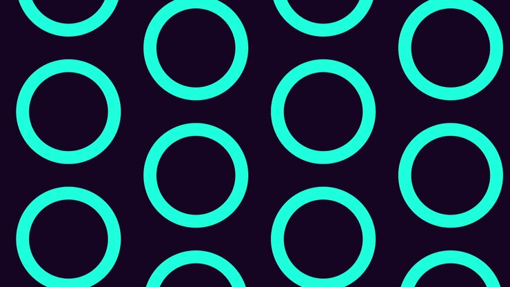 Dynamic black and yellow circle pattern on a dark background
