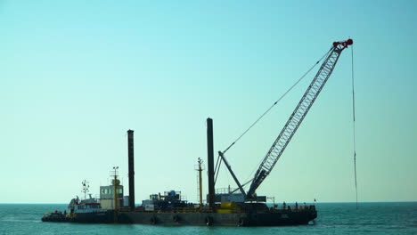 floating crane vessel ship sea