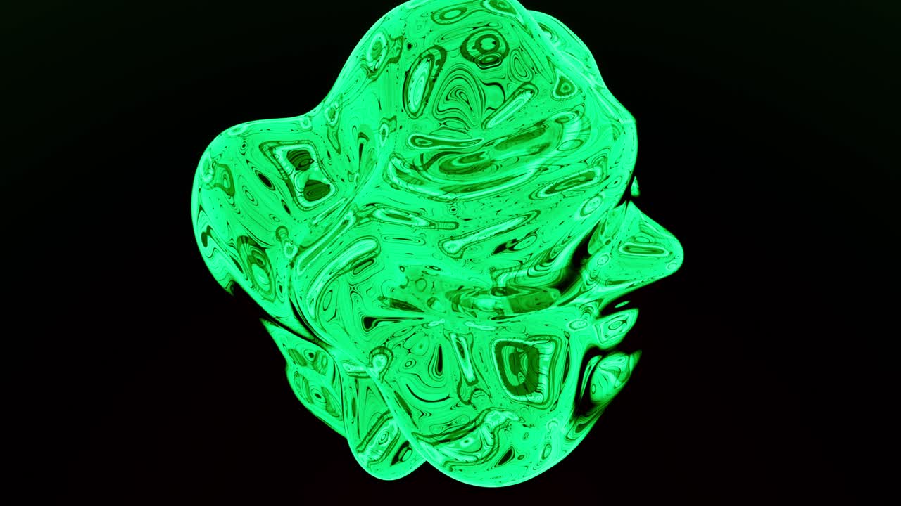 Abstract green swirling shape