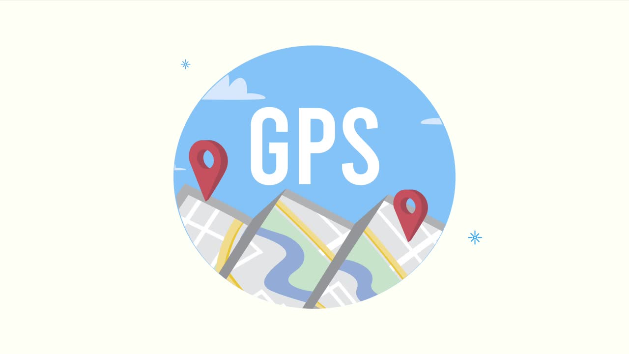 gps location pin in maps animation