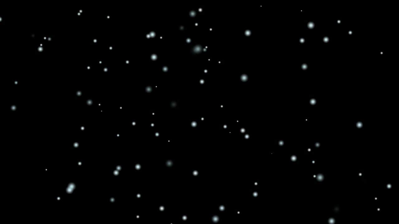 눈과 부드러운 바람의 효과 배너와 광고를위한 검은 스크린