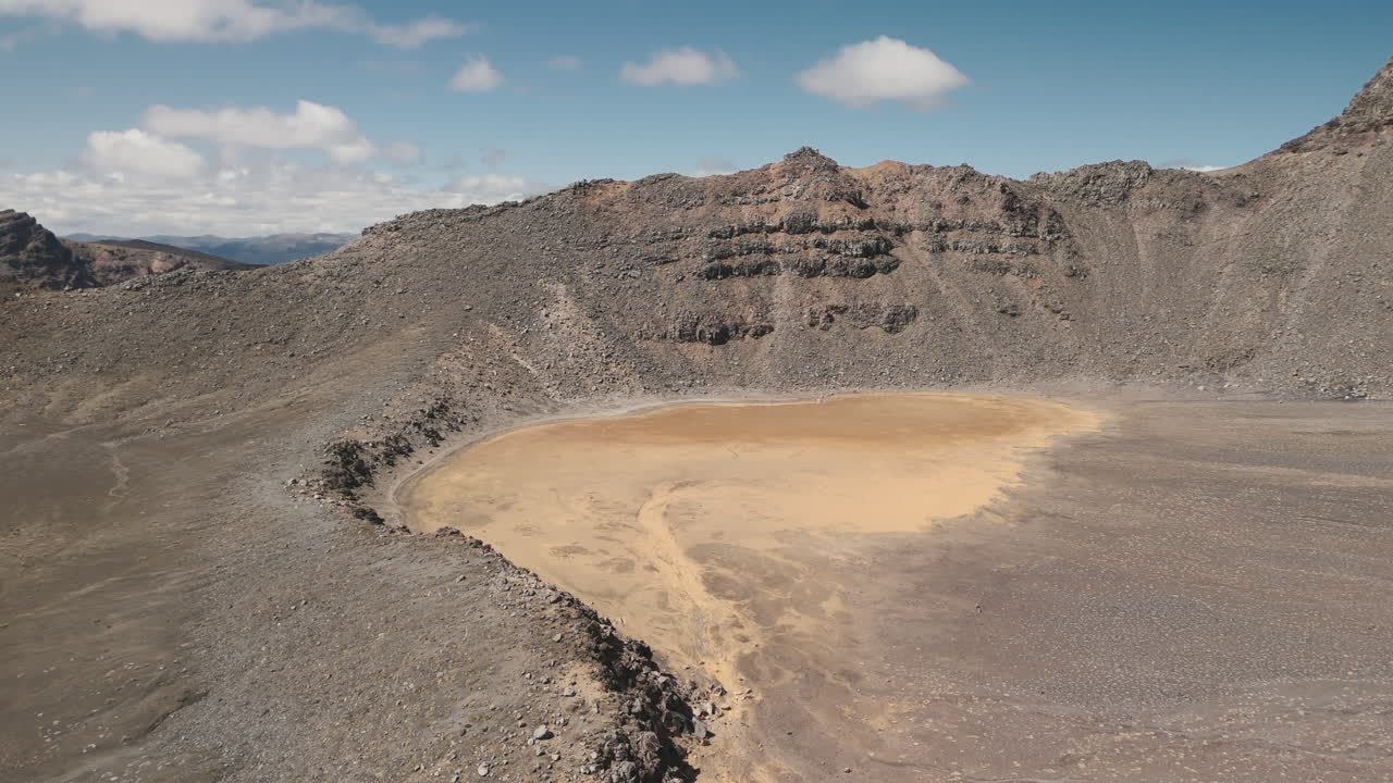 Volcanic Crater Landscape in New Zealand