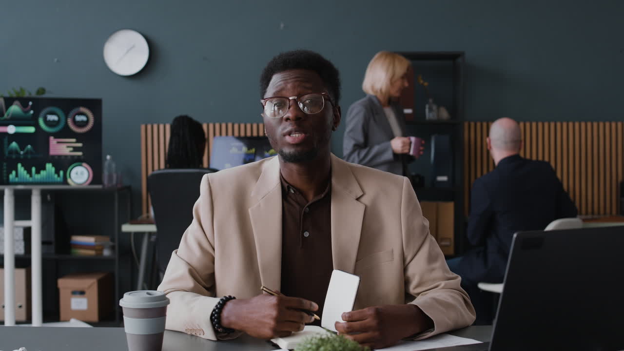 Business Meeting in Modern Office