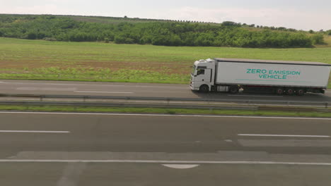 electric truck on highway