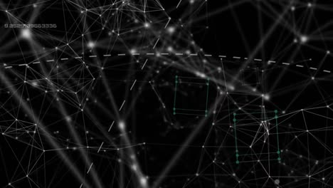 animación de líneas de trayectoria con redes de conexiones