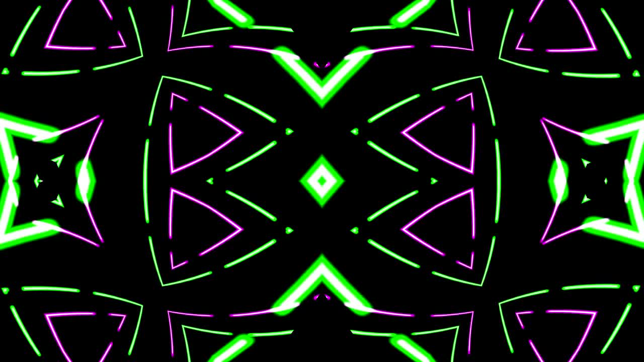 kalejdoskop efekty neonowe vj pętla ruchu tło