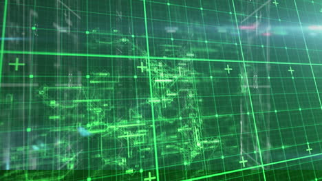 animación del procesamiento de datos en la red y las redes de conexiones