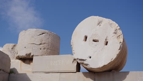 a piece of an ancient pillar of the temple of artemis in sardis