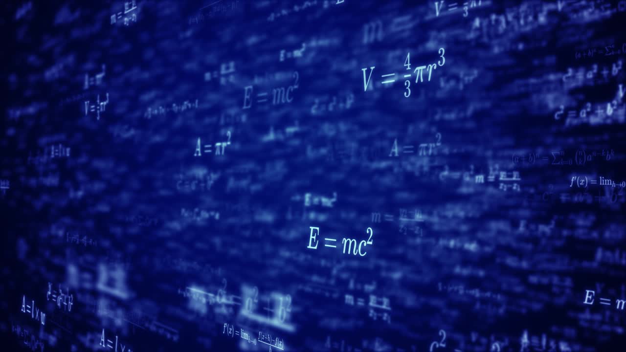 Abstract Mathematical Formulas Animation Background