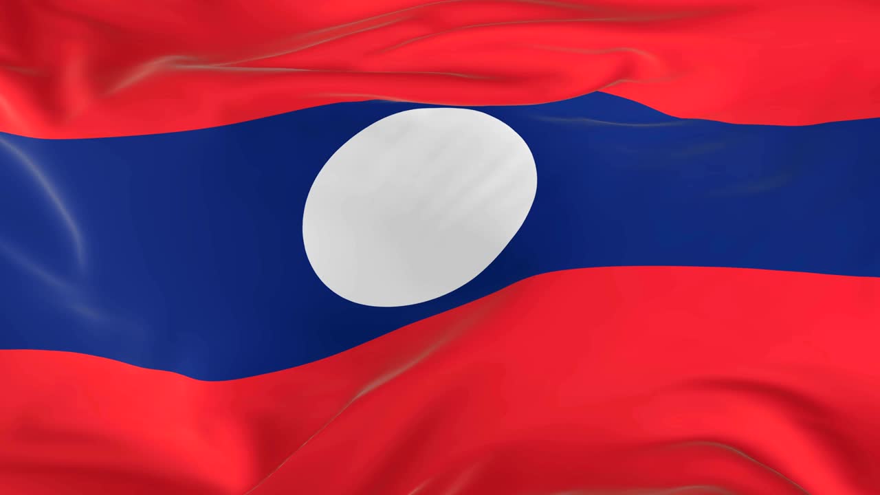 라오스의 배경으로 루프 발을 흔들고 있습니다.