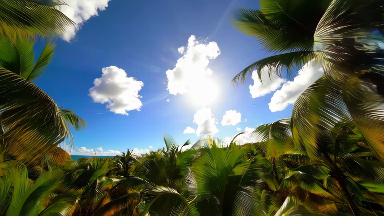 el paraíso de las palmeras tropicales