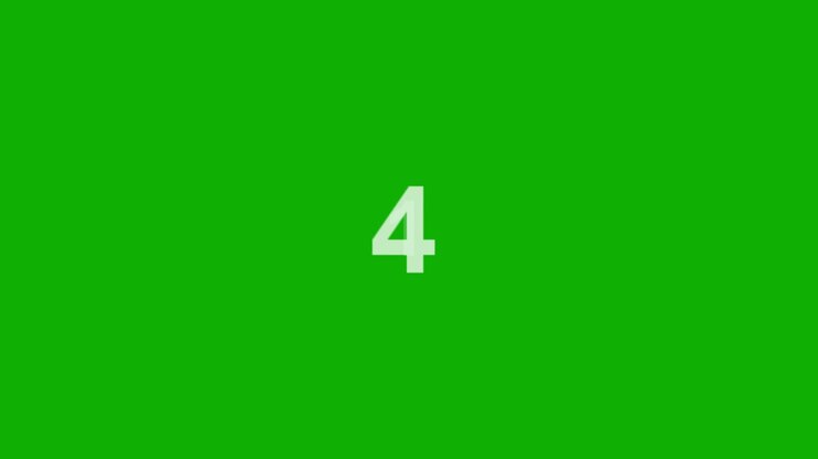 Digital numbers motion graphics with green screen background