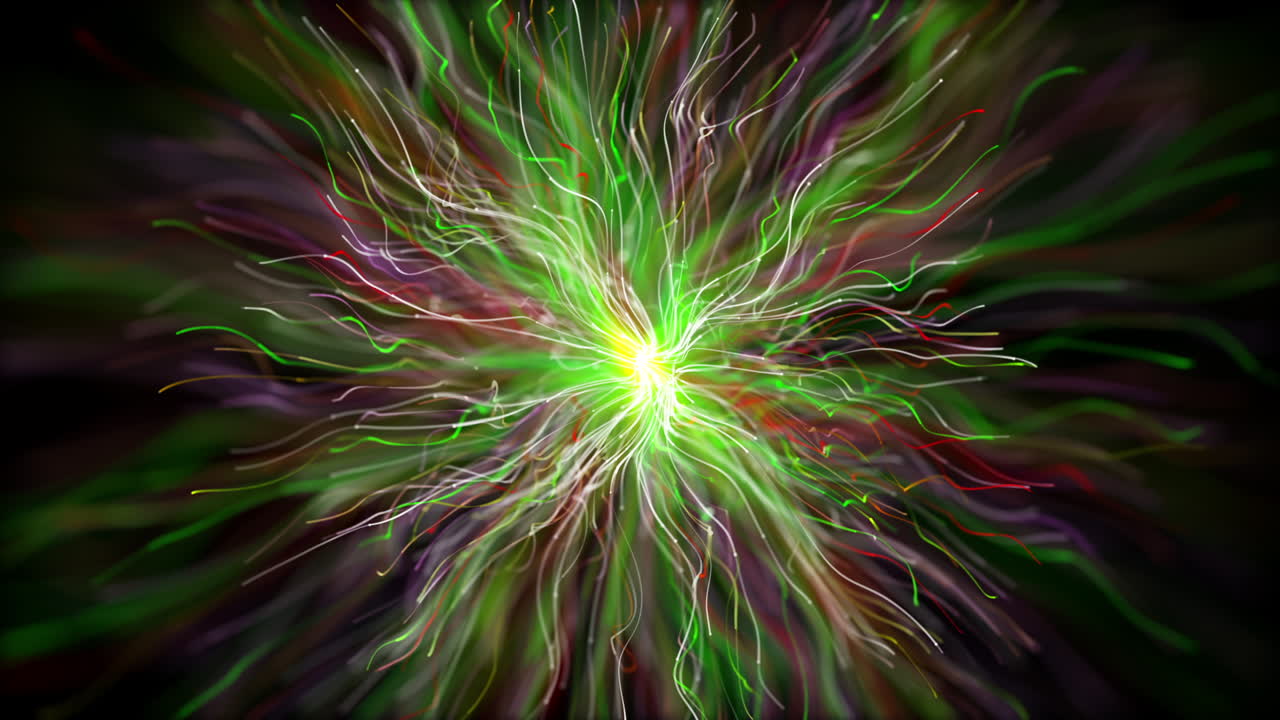 Abstract Particles Background with Optical Fiber Effect Loop