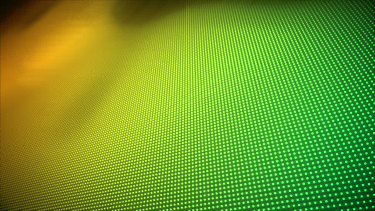 Video af flere gule og grønne prikker