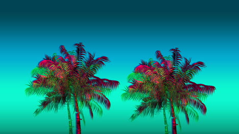 colorful palm trees 4k