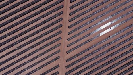 an aerial shot showing an vast solar farm in atacama desert chile