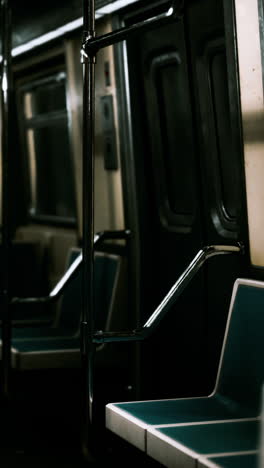 empty subway car interior