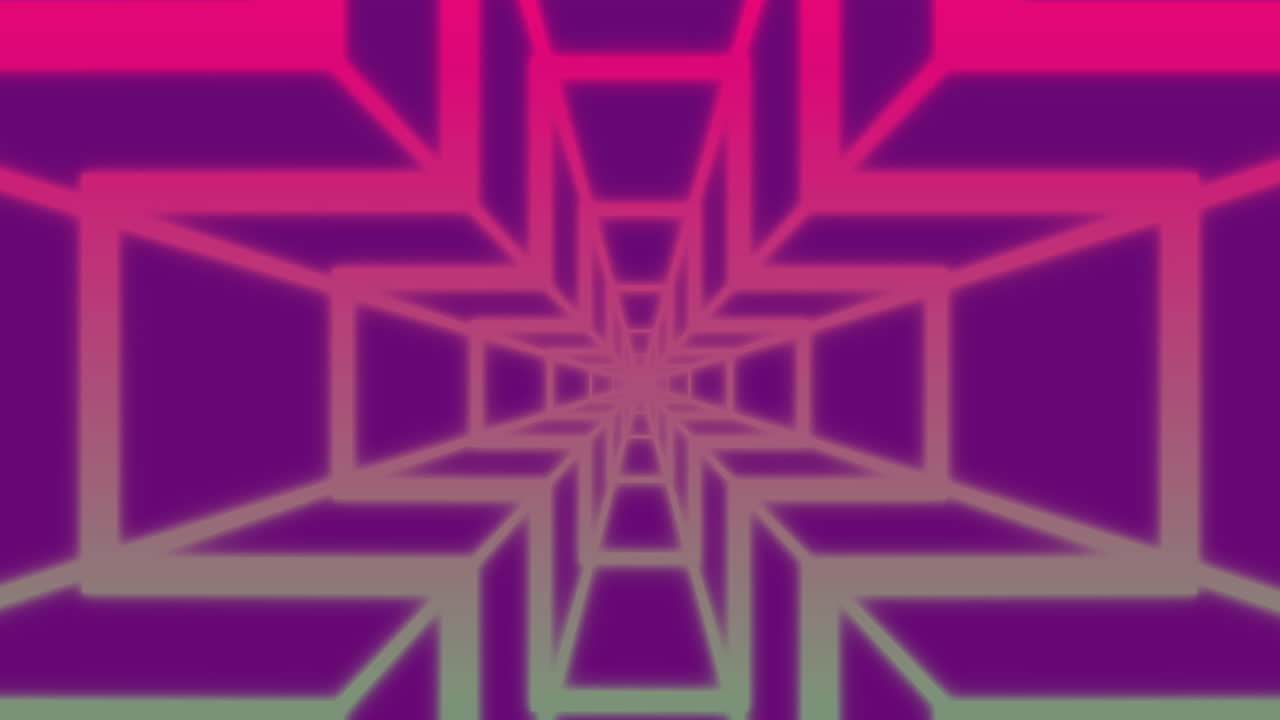 animación de formas en movimiento sobre fondo púrpura