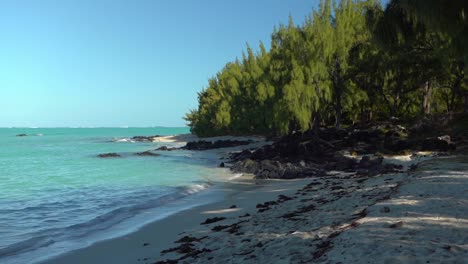 slow-motion shot of the beach in mauritius