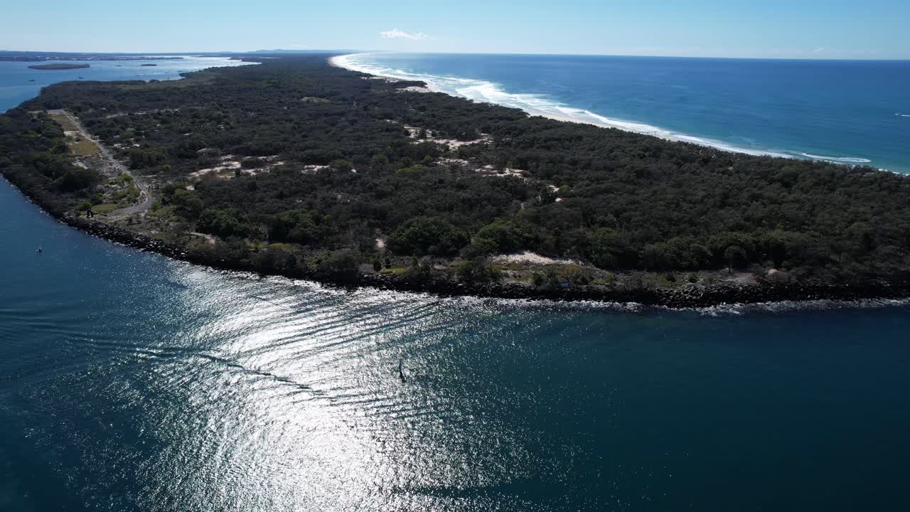 isla de south stradbroke - el espit - southport - costa de oro - qld - queensland - australia - toma aérea