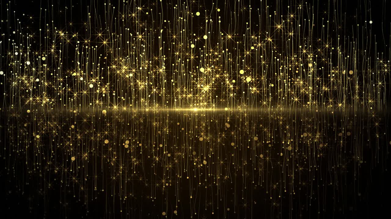 Golden Particles Abstract Background | Premium Stock Video Footage