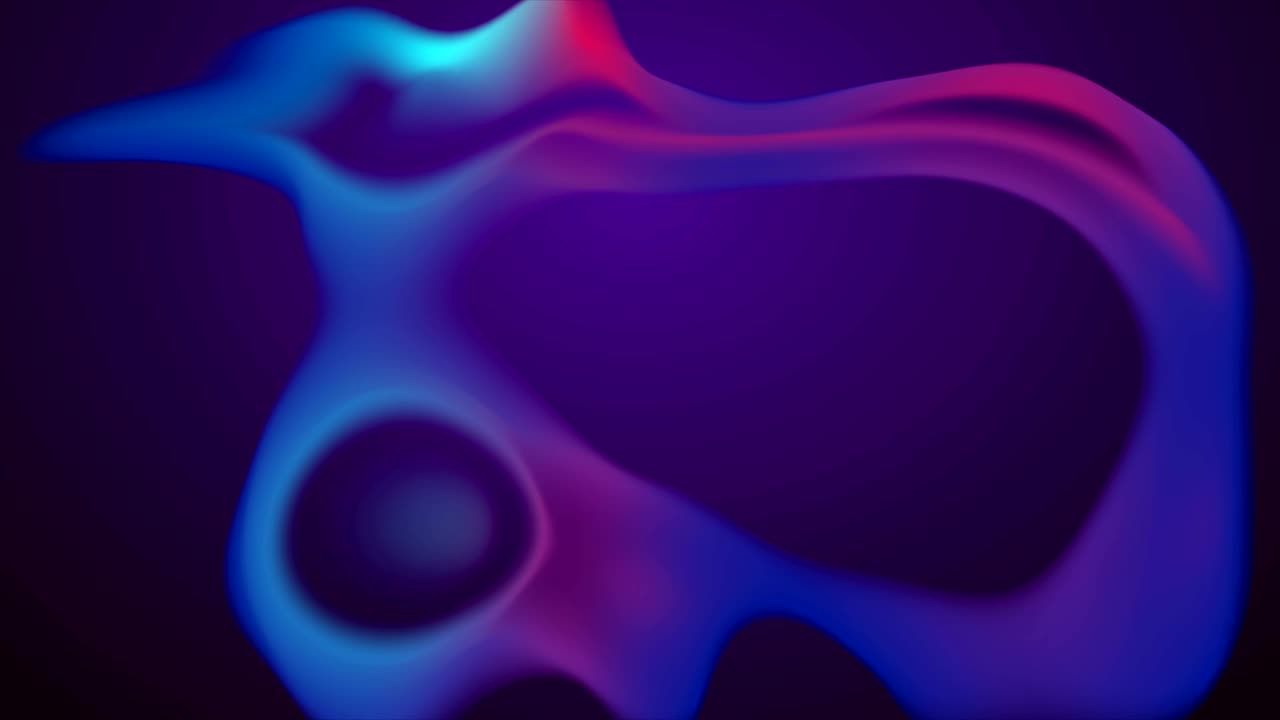 Abstract blue and purple neon liquid shape futuristic motion background