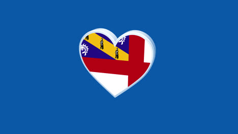 heart shaped jersey flag