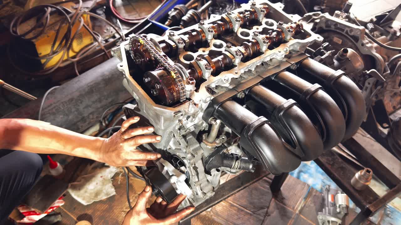 Car Engine Repair in Progress